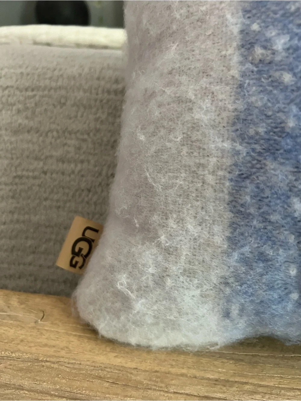 UGG Bolster Lumbar Pillow 14x36 Misty Wisteria Stripe NWOT